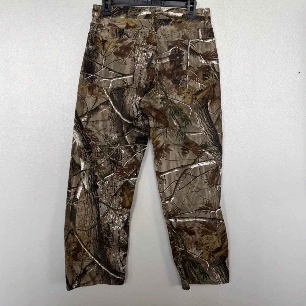 RealTree Edge Men 30/32 (M) Stretch Waist 6 Pocket Camo Cargo Hunting Pants EUC